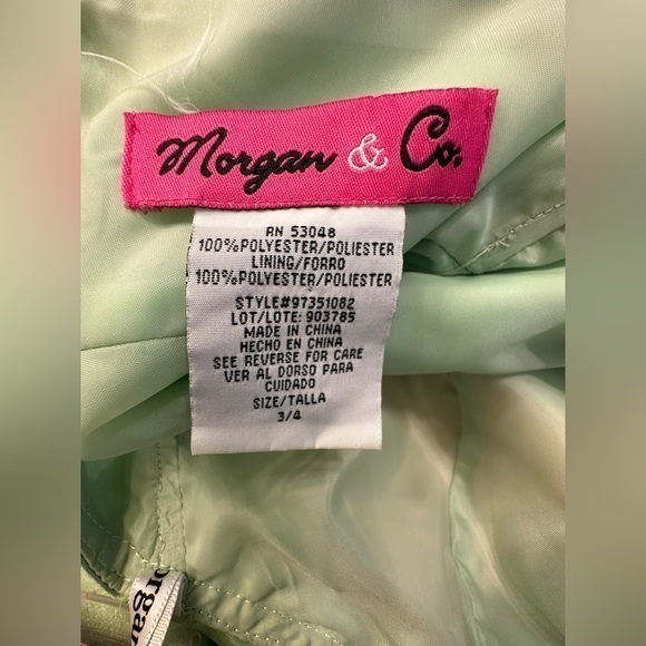 Prom Dress by Morgan & Company Hondeydew Color‎ Size 3/4 - Picture 3 of 9